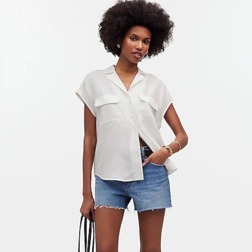 Madewell lighthouse Silk Drapey Patch-Pocket Slee… - image 2